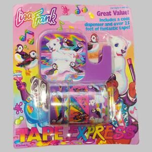 VTG Lisa Frank Roary The Polar Bear Puffins Tape Dispenser With 3 Tape Rolls NOS